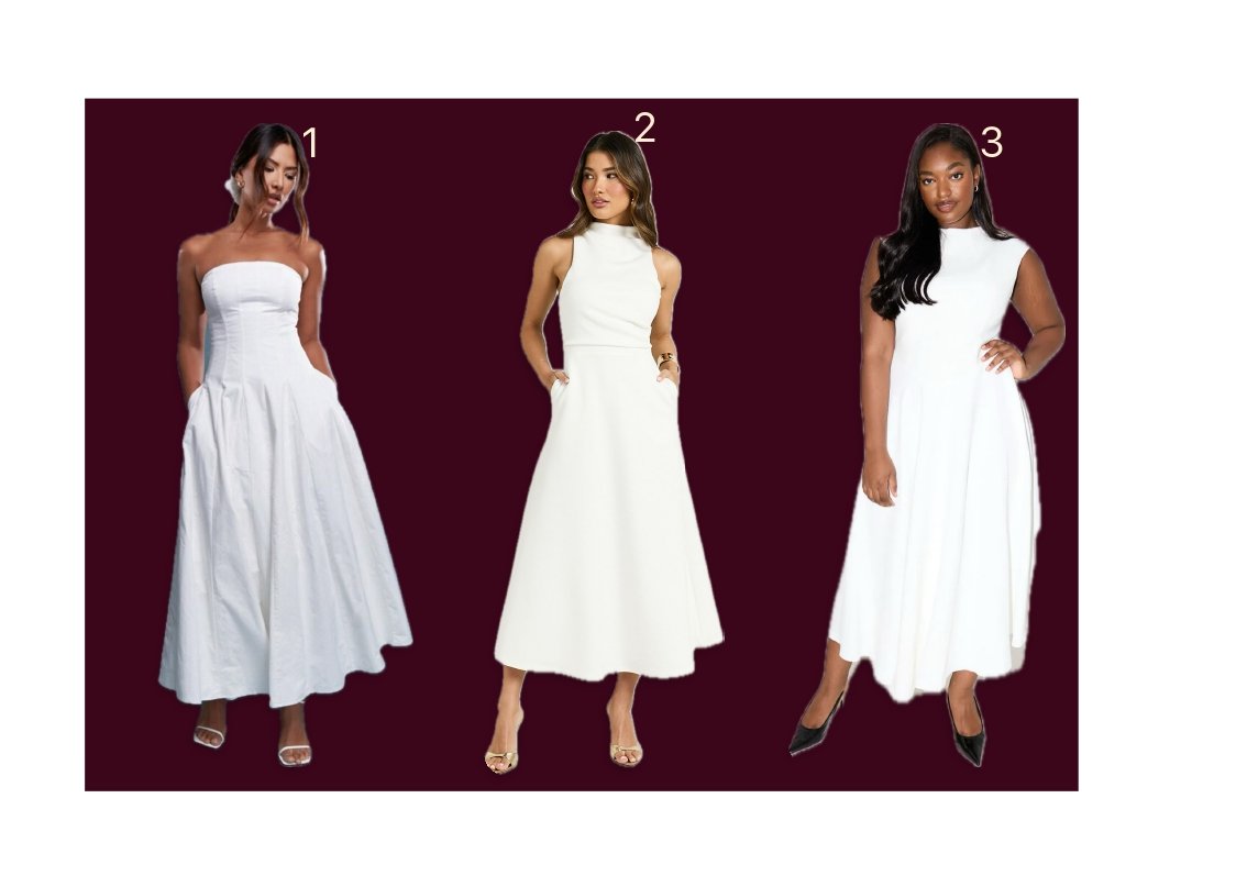 Aline white dress