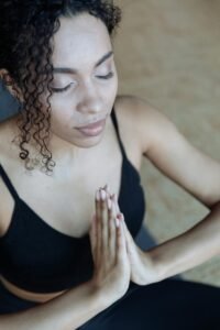 Practicing breathing exercises for staying calm