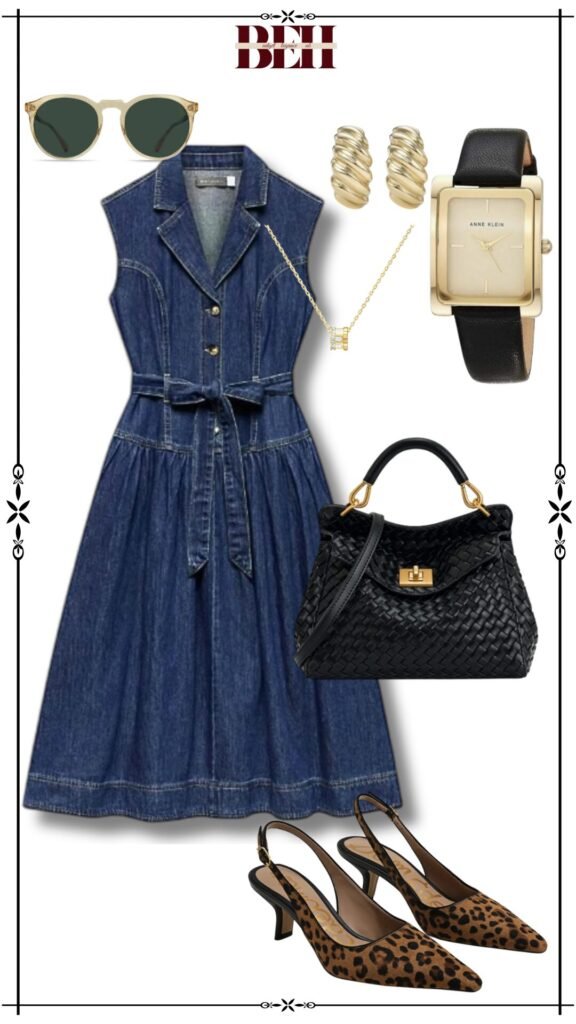 Denim dress outfit ideas with a timeless aesthetic for elegant fashion 