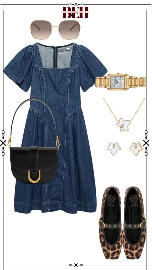 Denim dress outfit ideas with a timeless aesthetic for elegant fashion 