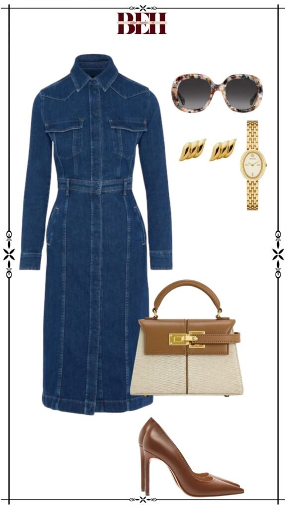 How to elevate a denim dress 