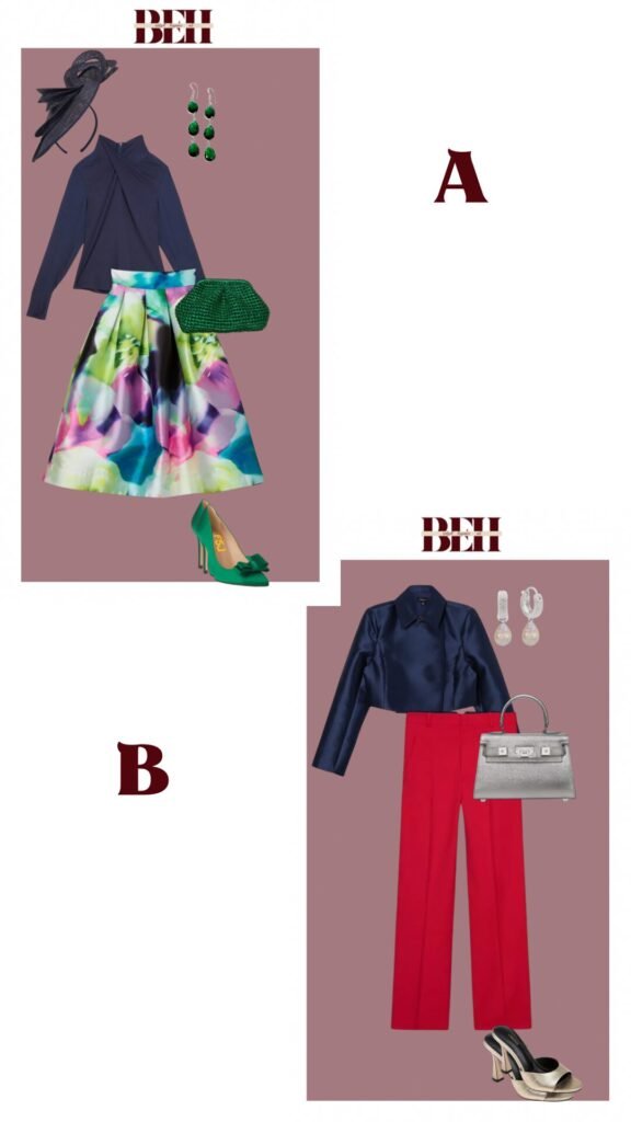 Signature look for colored outfit