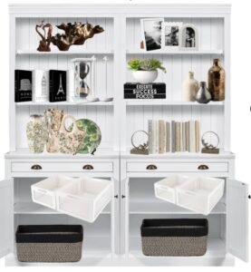 Living room book shelves 