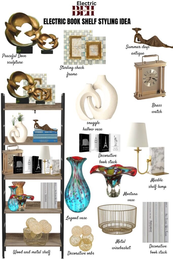 Book shelf decorating 