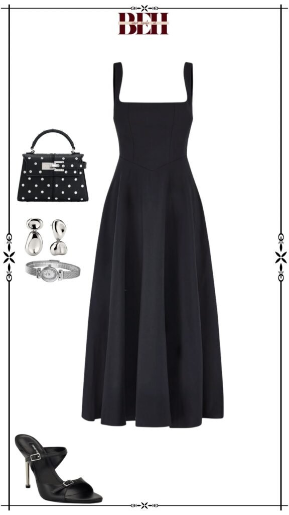 Black Dinner dress outfit ideas