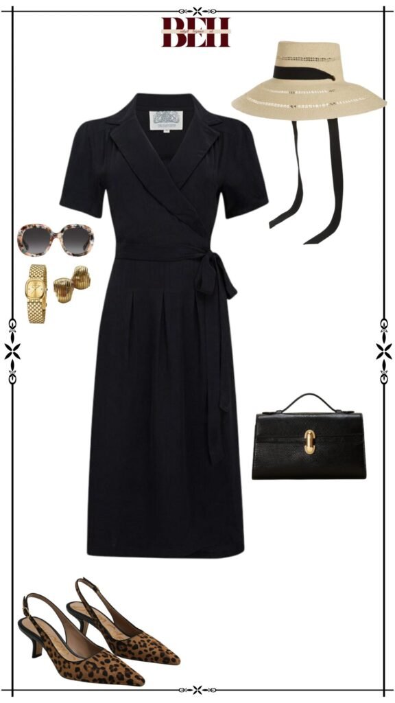 Elevated casual black dress outfit 