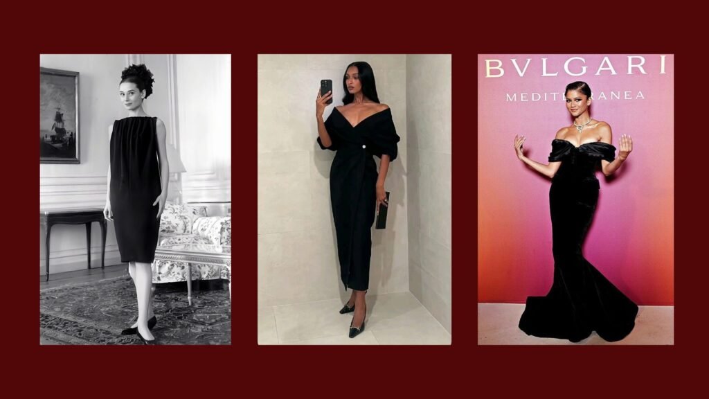 Black Dress Outfit Inspiration from Celebrities